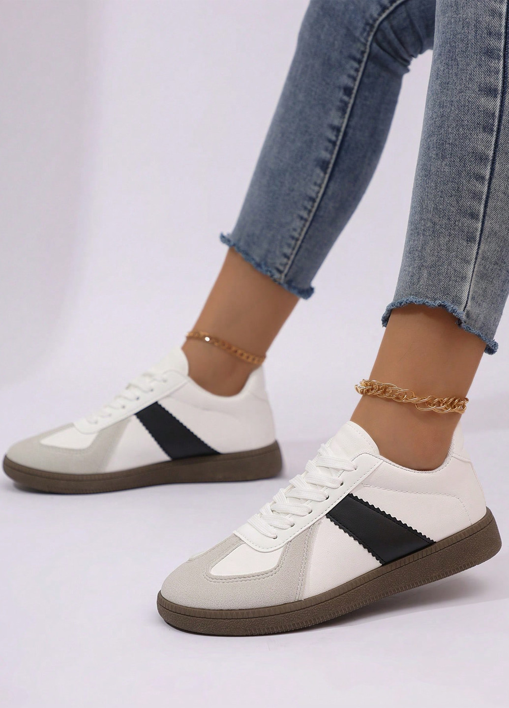 Кроссовки SHEIN белые демисезоны (365437982)