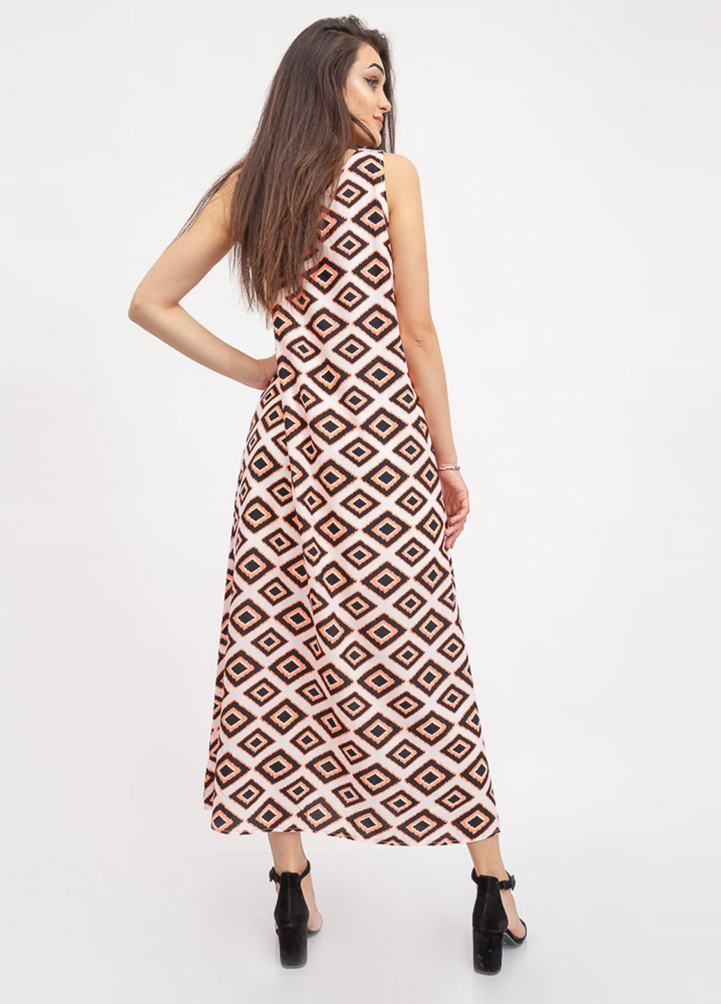 Молочна кежуал сукня а-силует Ager з геометричним візерунком