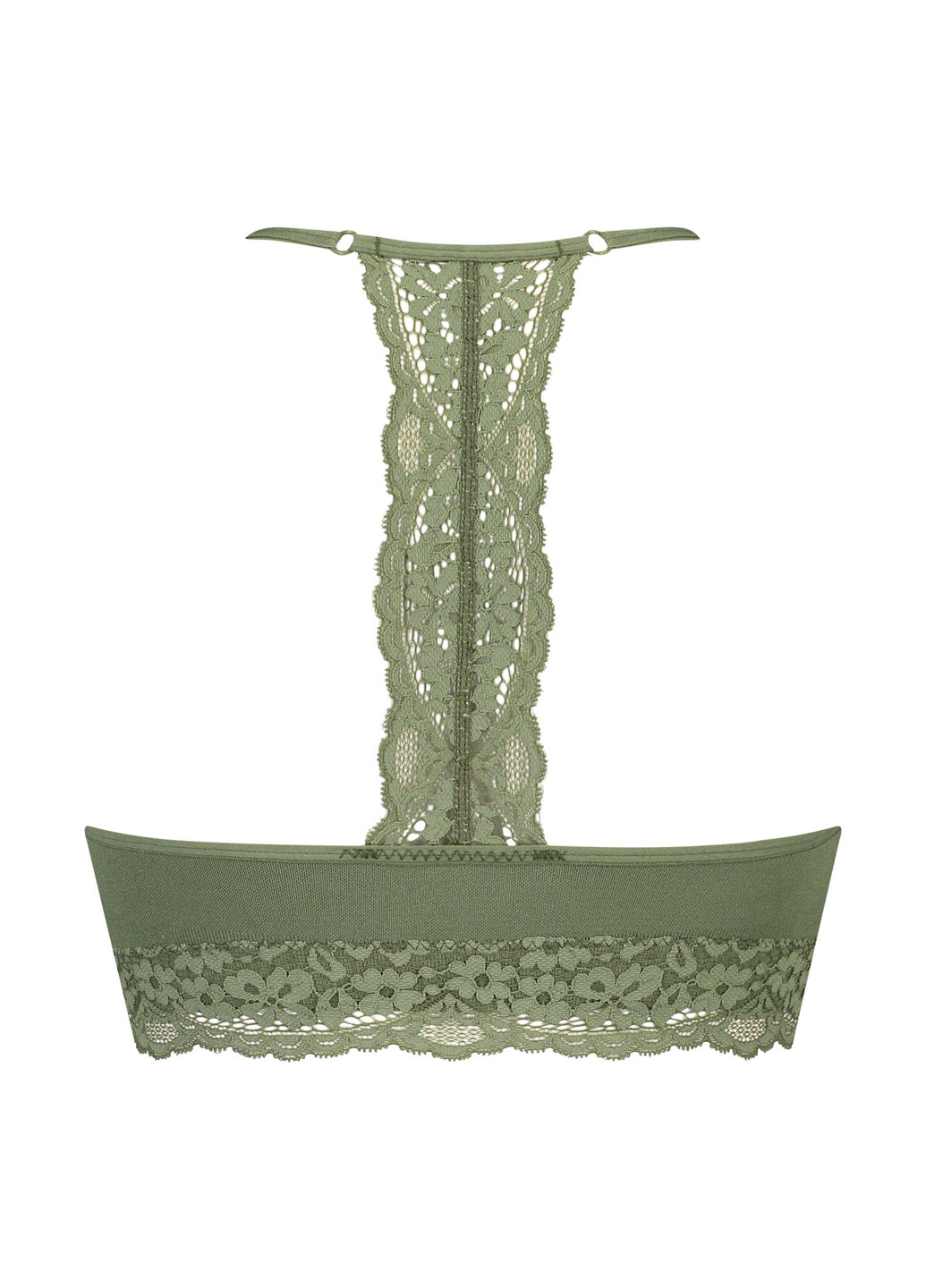 Хакі топ бюстгальтер Hunkemoller без кісточок поліамід