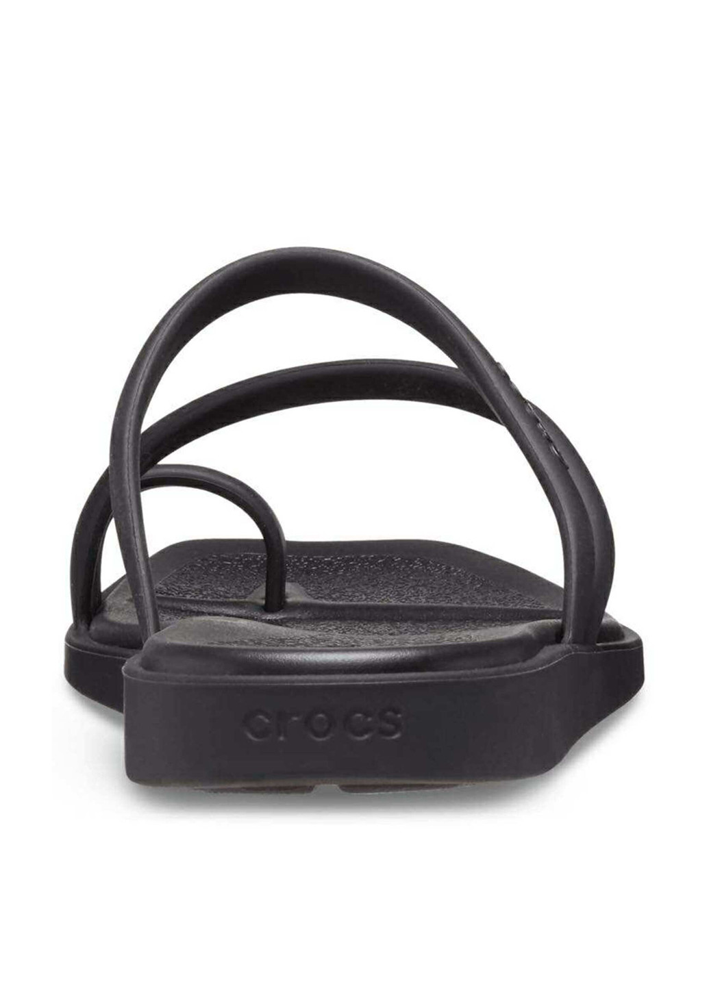 Черные спортивные, кэжуал вьетнамки Crocs с логотипом