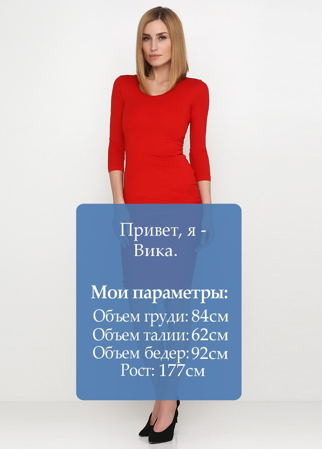Красное кэжуал платье Alexander McQueen однотонное