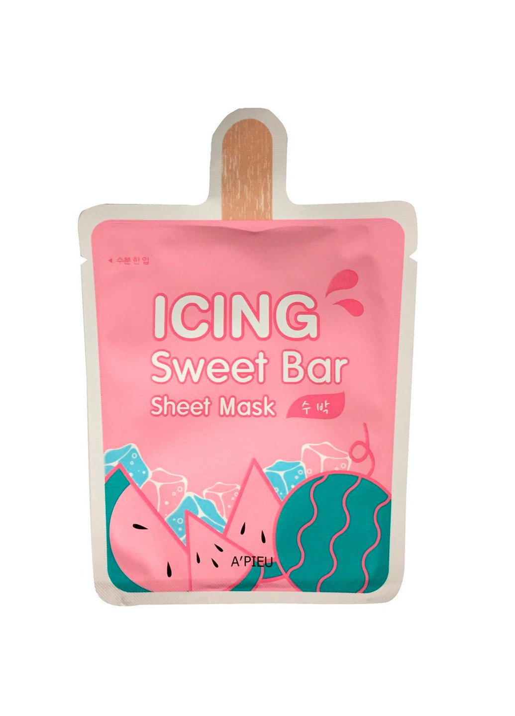 Тканинна маска "Мороженко" з екстрактом кавуна Icing Sweet Bar Sheet Mask Watermelon (1 шт.) (21 г) A'pieu (202416263)