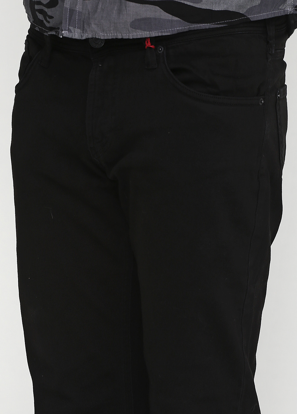 Черные демисезонные со средней талией джинсы Madoc