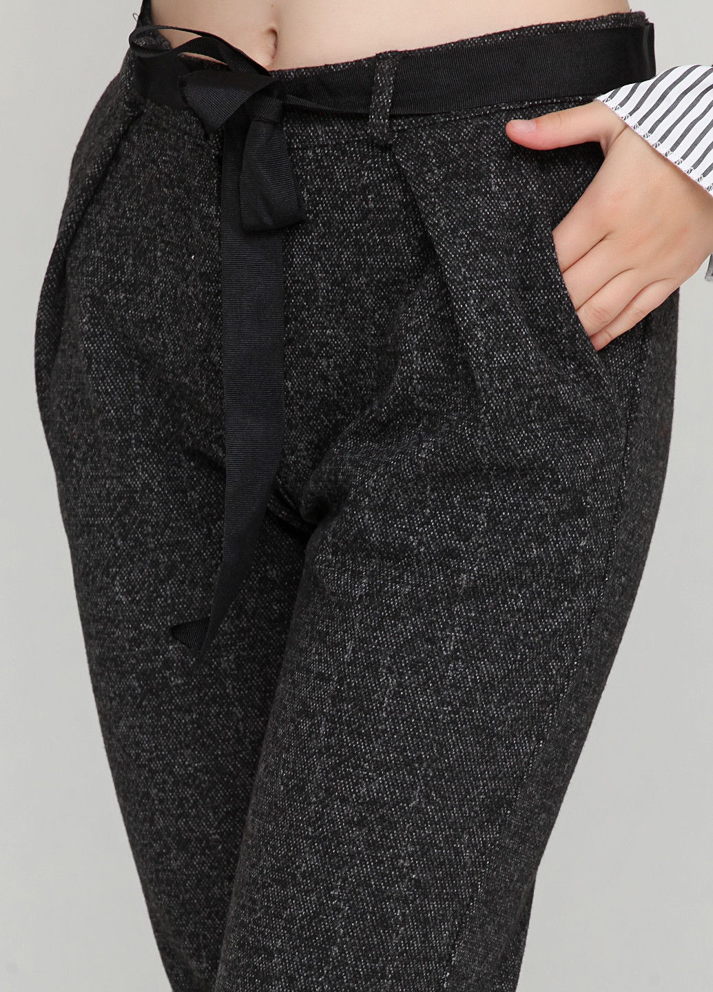 Грифельно-серые кэжуал демисезонные зауженные брюки Italian Style