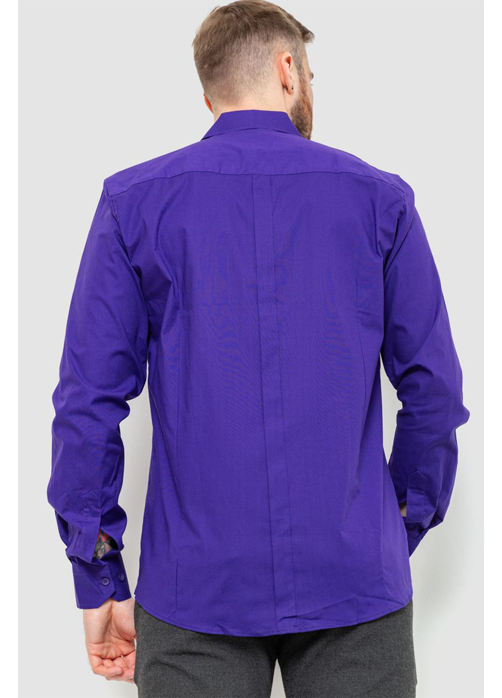 Фиолетовая кэжуал рубашка однотонная Ager