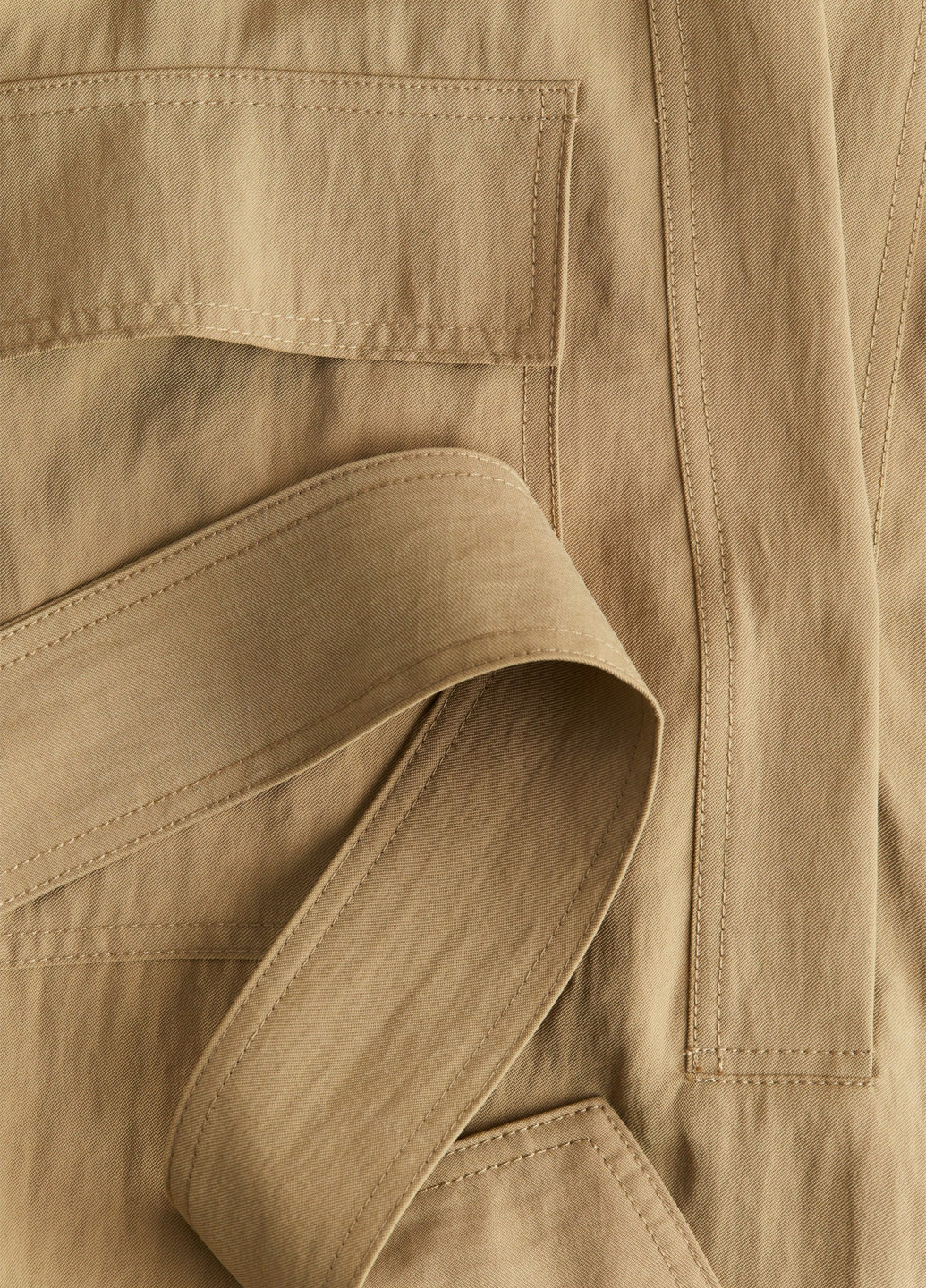 Темно-бежевое кэжуал платье H&M однотонное