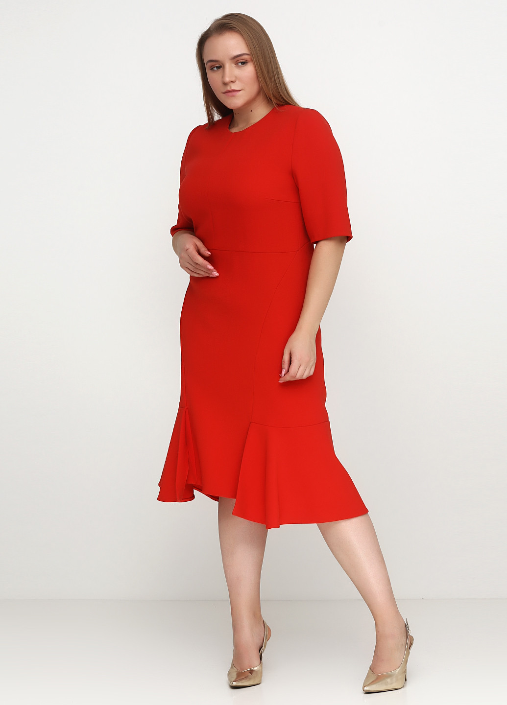 Красное кэжуал платье Marni однотонное