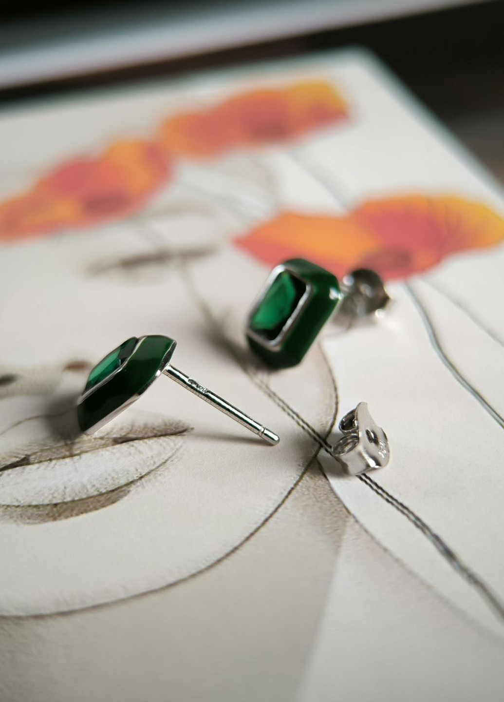 Сережки Silver Flame (350941520)