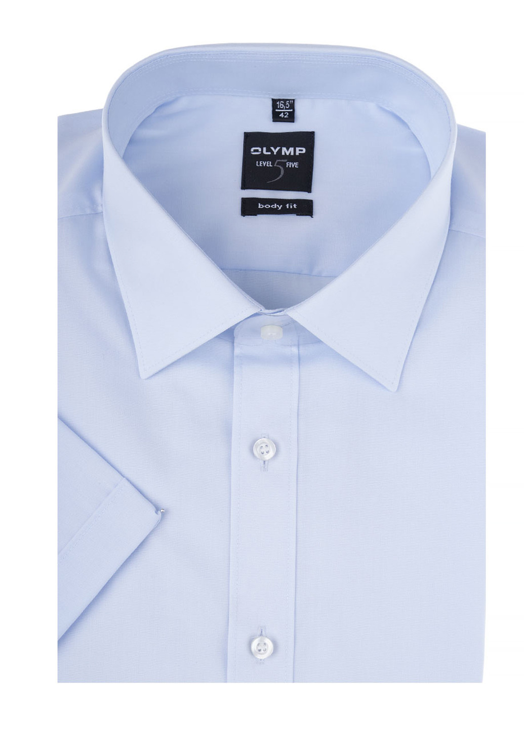 Голубой классическая рубашка Olymp с коротким рукавом