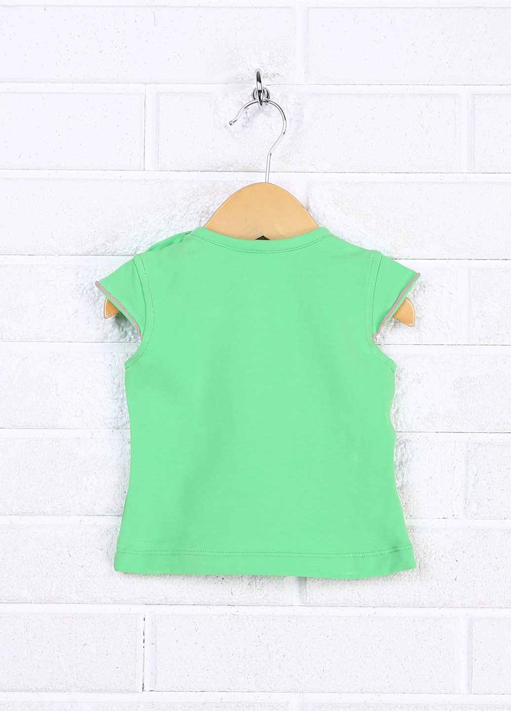 Зеленая летняя футболка с коротким рукавом Primigi