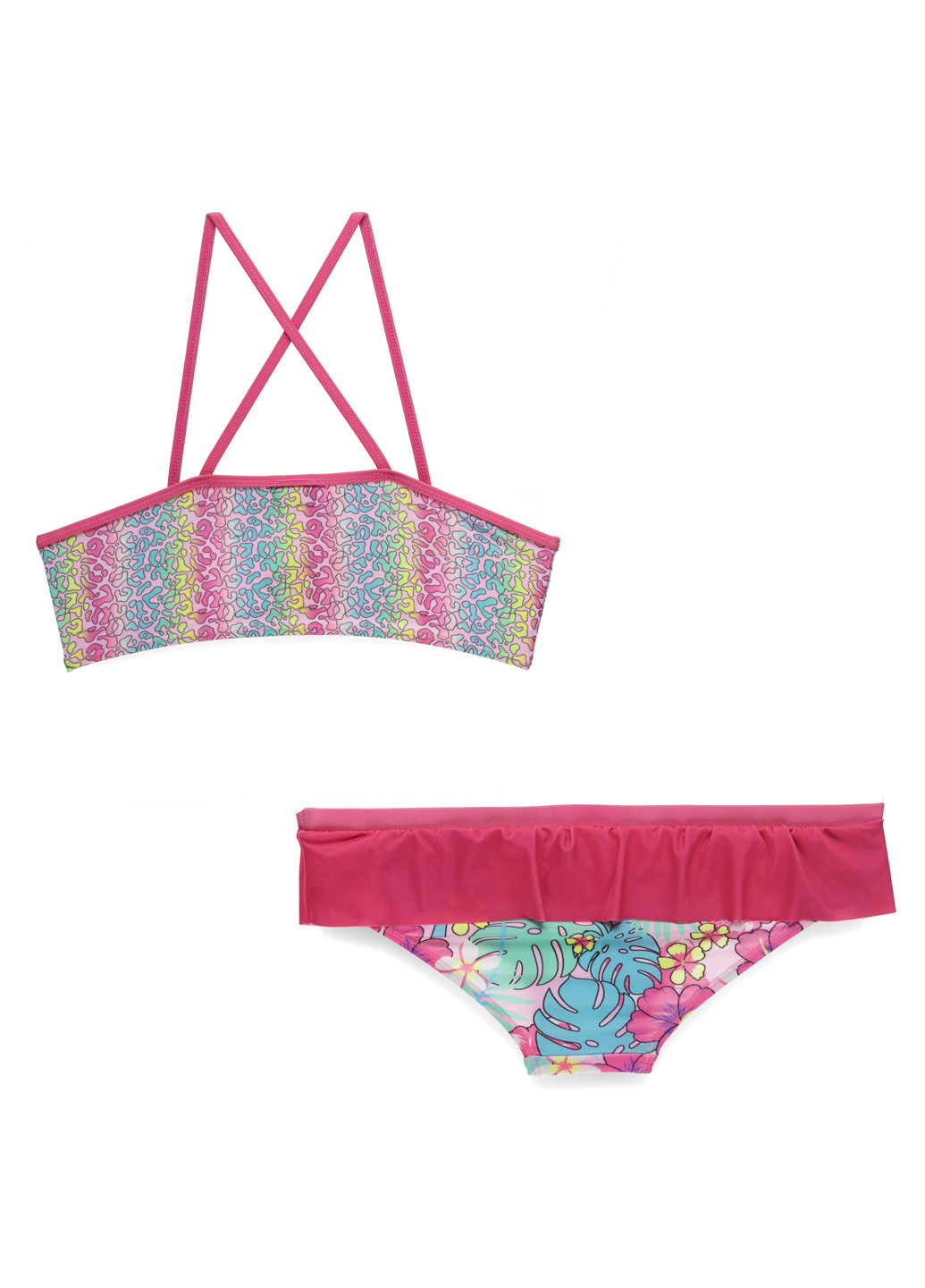 Розовый летний купальник (топ, трусики) раздельный Chicco