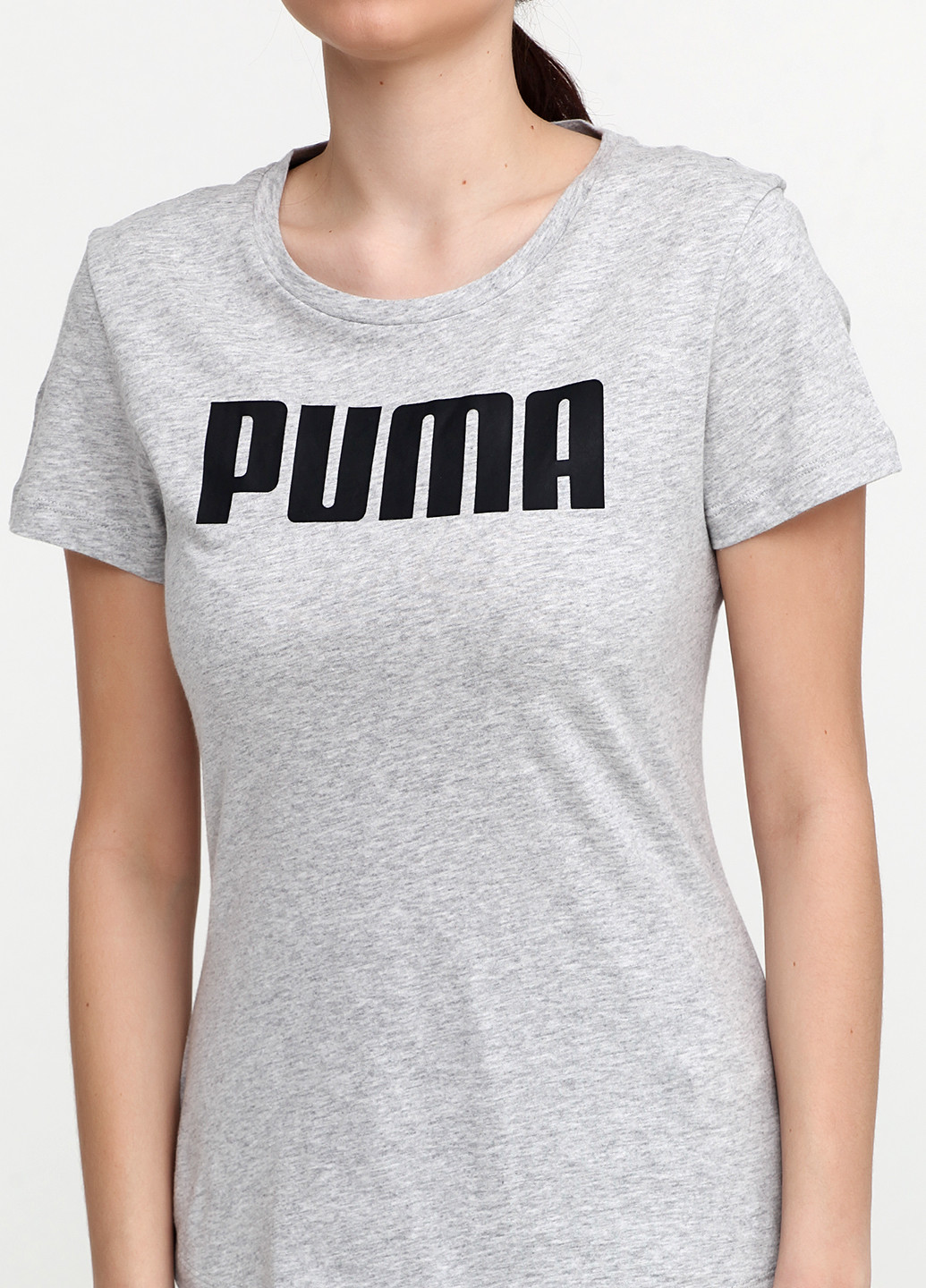 Светло-серая всесезон футболка с коротким рукавом Puma