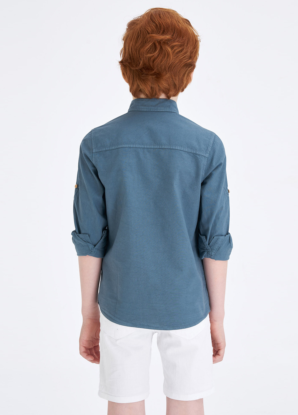 Светло-синяя кэжуал рубашка DeFacto