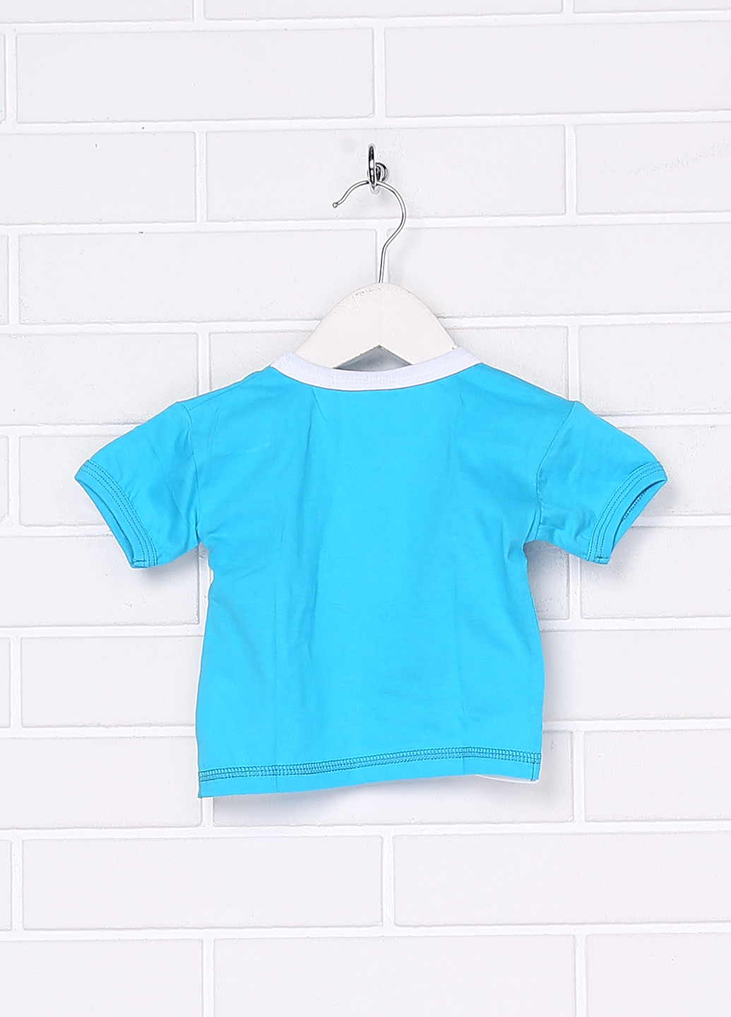 Голубая летняя футболка с коротким рукавом Bimba
