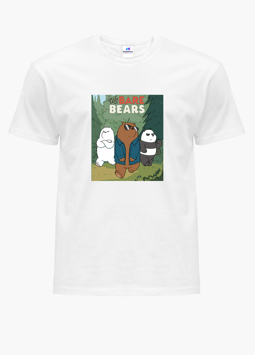 Біла демісезонна футболка дитяча вся правда о медведях (we bare bears) білий (9224-2664) 110 см MobiPrint