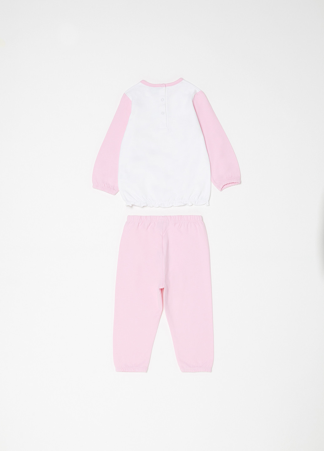 Розово-лиловая всесезон пижама (лонгслив, брюки) реглан + брюки Oviesse