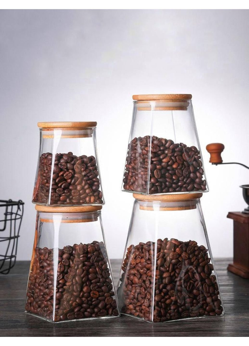 Банка для зберігання Ardesto Fresh Конус AR-1351-BLC 510 мл No Brand (253625751)