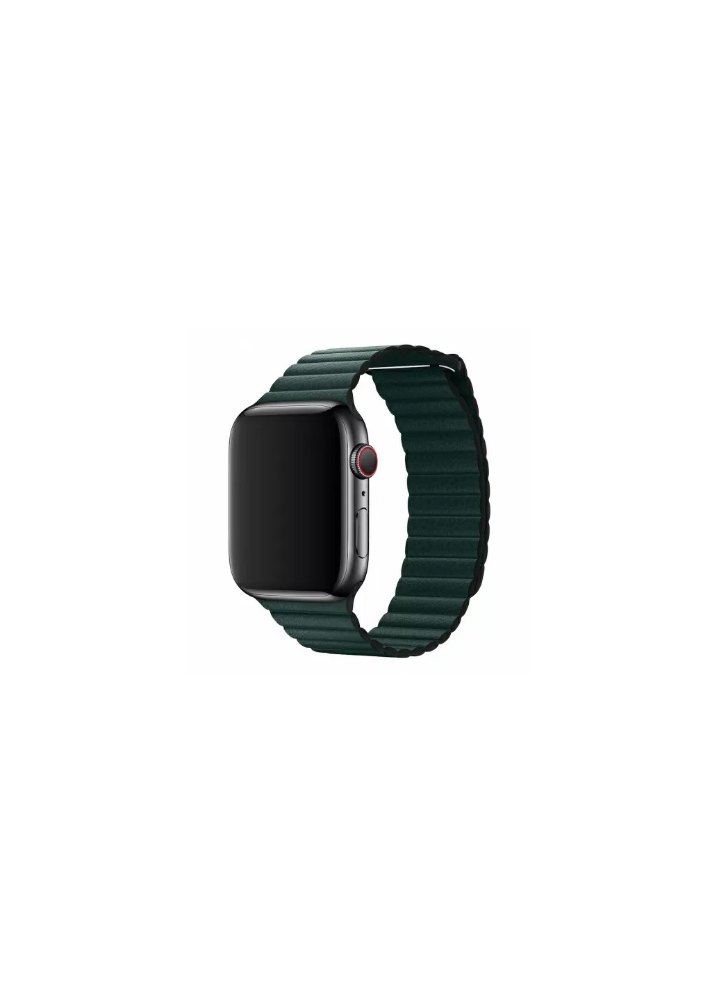 Ремешок Leather loop для Apple Watch 38/40mm кожаный зеленый магнитный Series 5 4 3 2 1 Pine Green ARM (222374721)