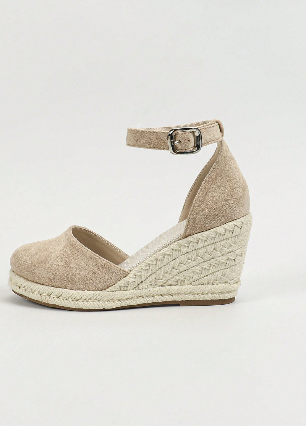 SHEIN Туфли на каблуке анкл страп бежевый з искусственная замша, китай — демисезон (332389520)