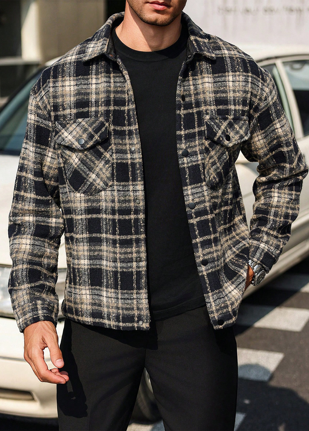 Куртка-сорочка SHEIN (340648820)