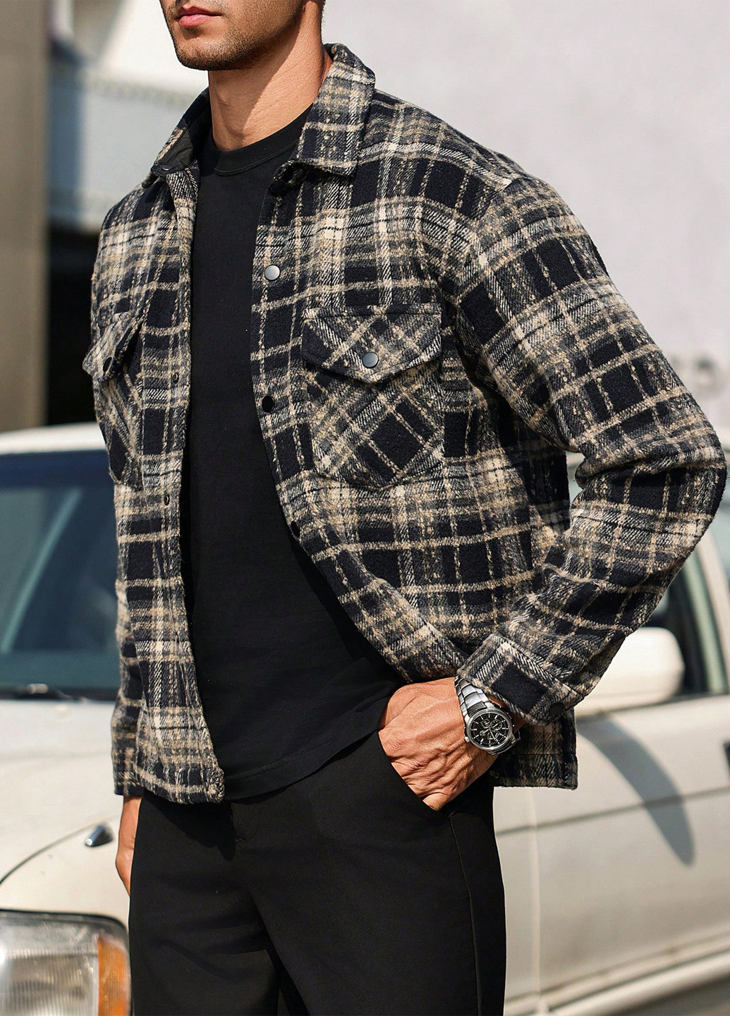 Куртка-сорочка SHEIN (340648820)