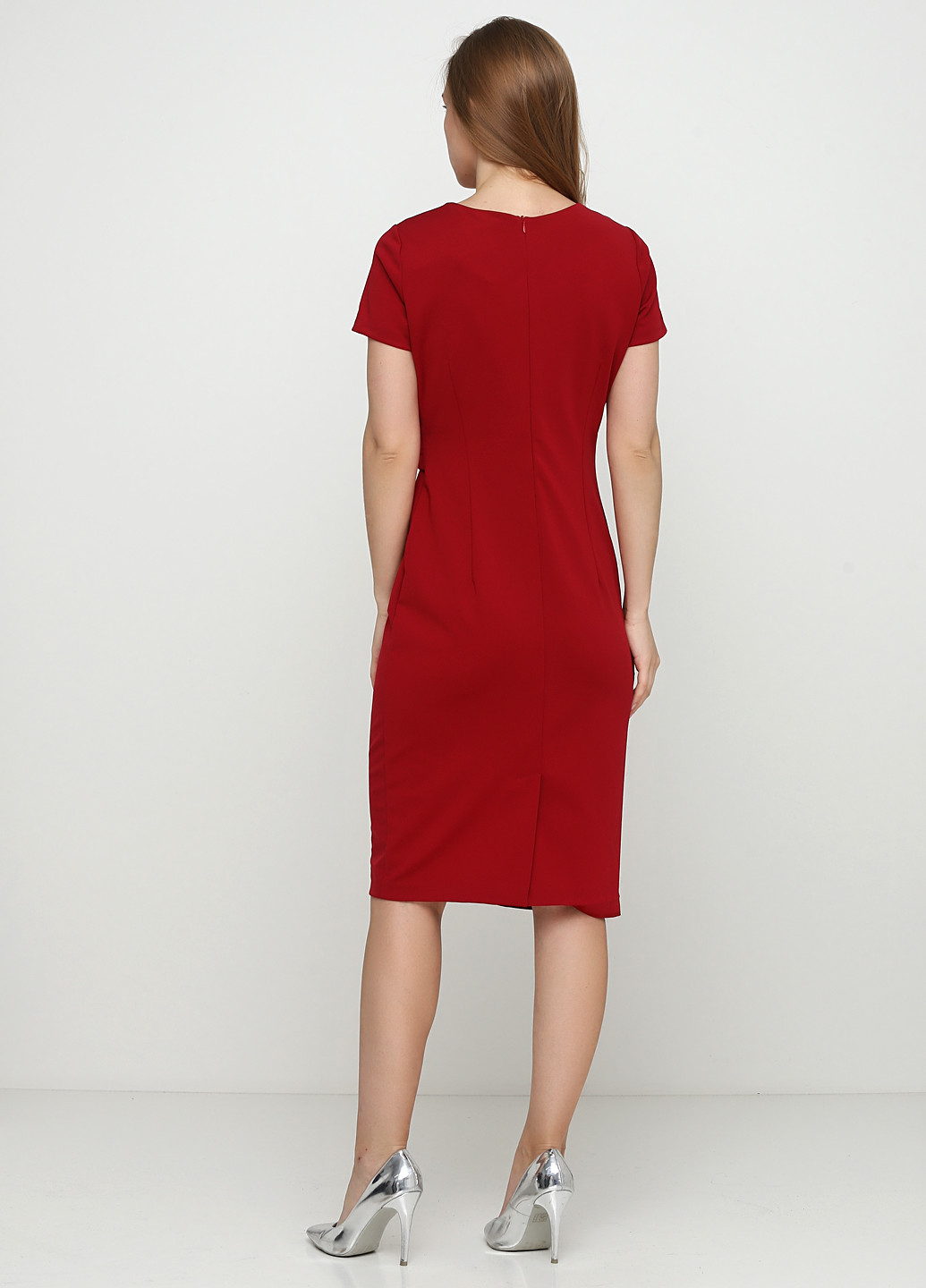 Темно-красное кэжуал платье Rinascimento однотонное