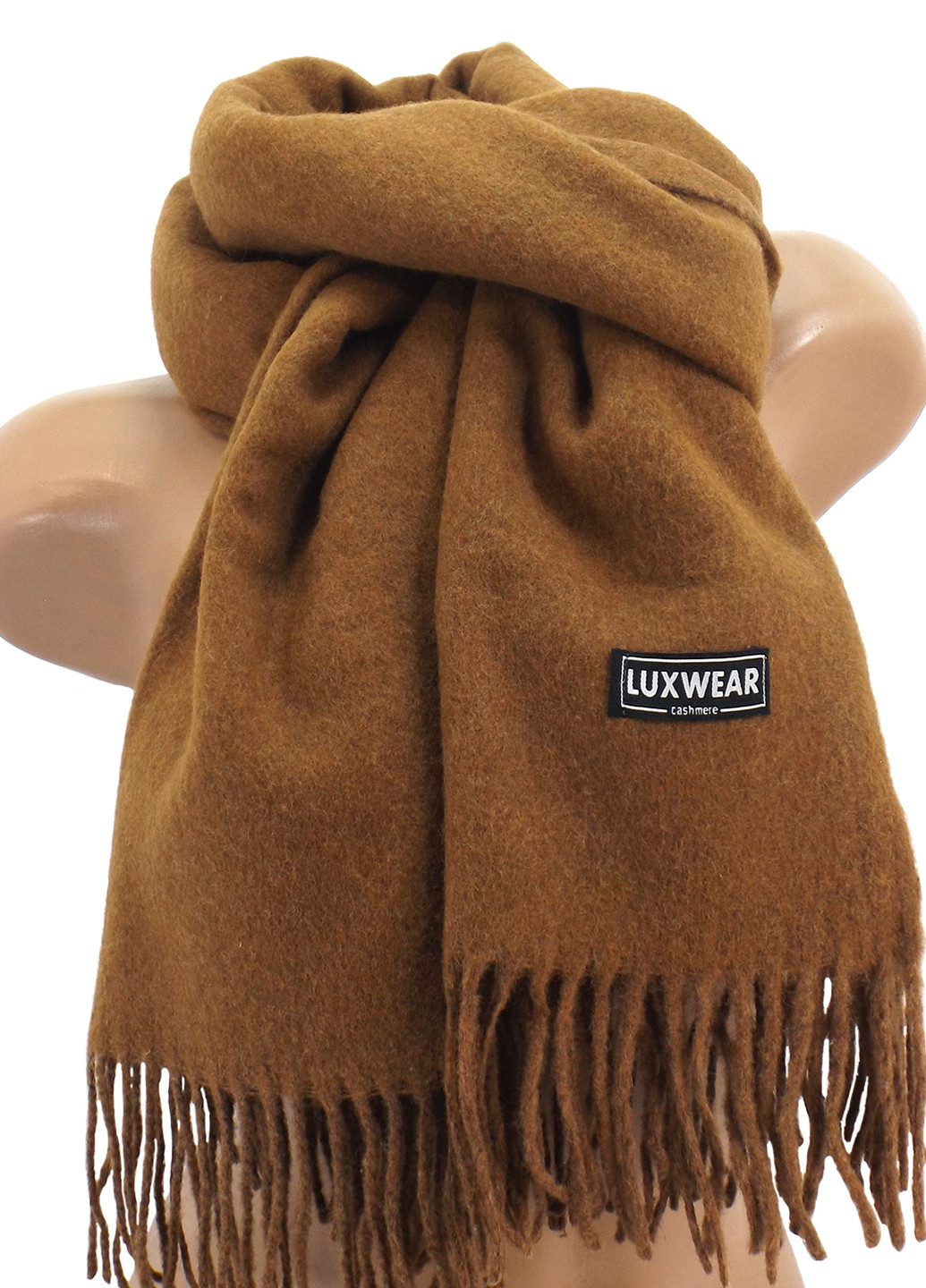 Женский кашемировый шарф Коричневый LuxWear s128009 (225001117)
