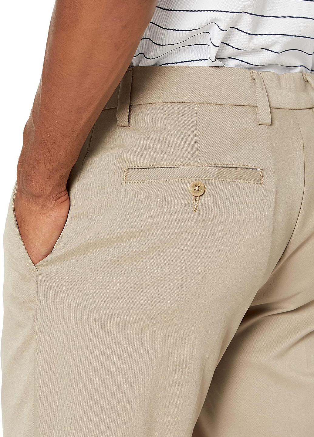 Бежевые кэжуал демисезонные прямые брюки Amazon Essentials