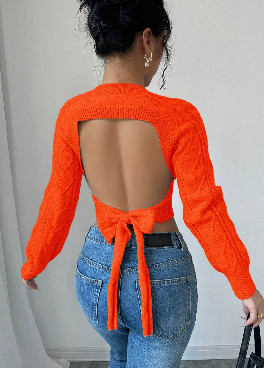 Оранжевый демисезонный джемпер джемпер SHEIN