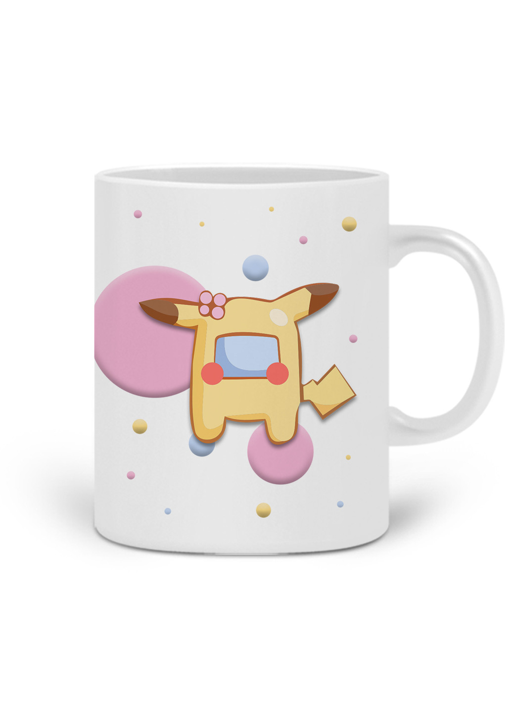 Кружка Амонг Ас Покемон Пікачу (Among Us Pokemon Pikachu) 330 мл горнятко керамічне (20259-2419) MobiPrint (219777496)