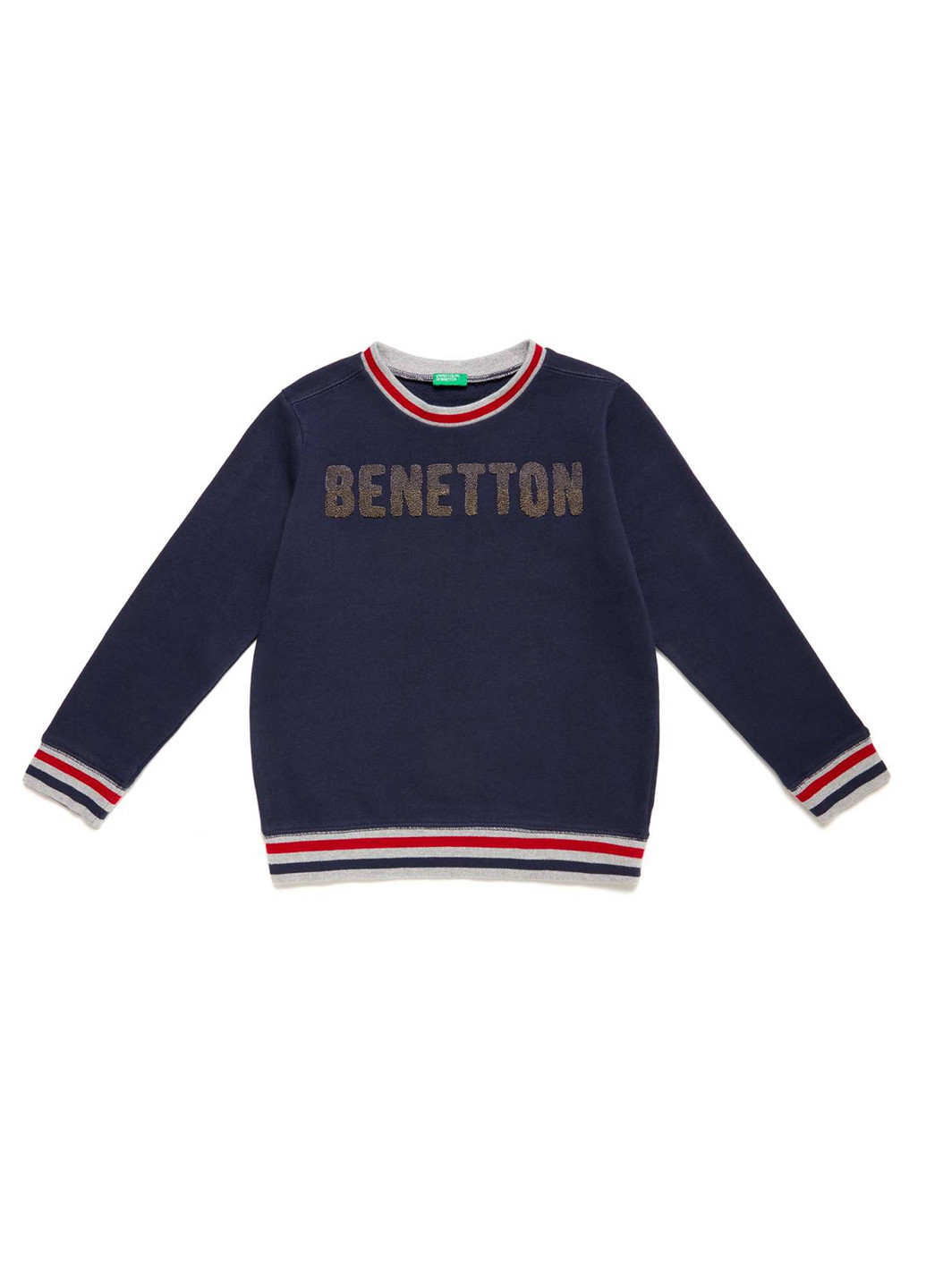 United Colors of Benetton свитшот логотип темно-синий кэжуал