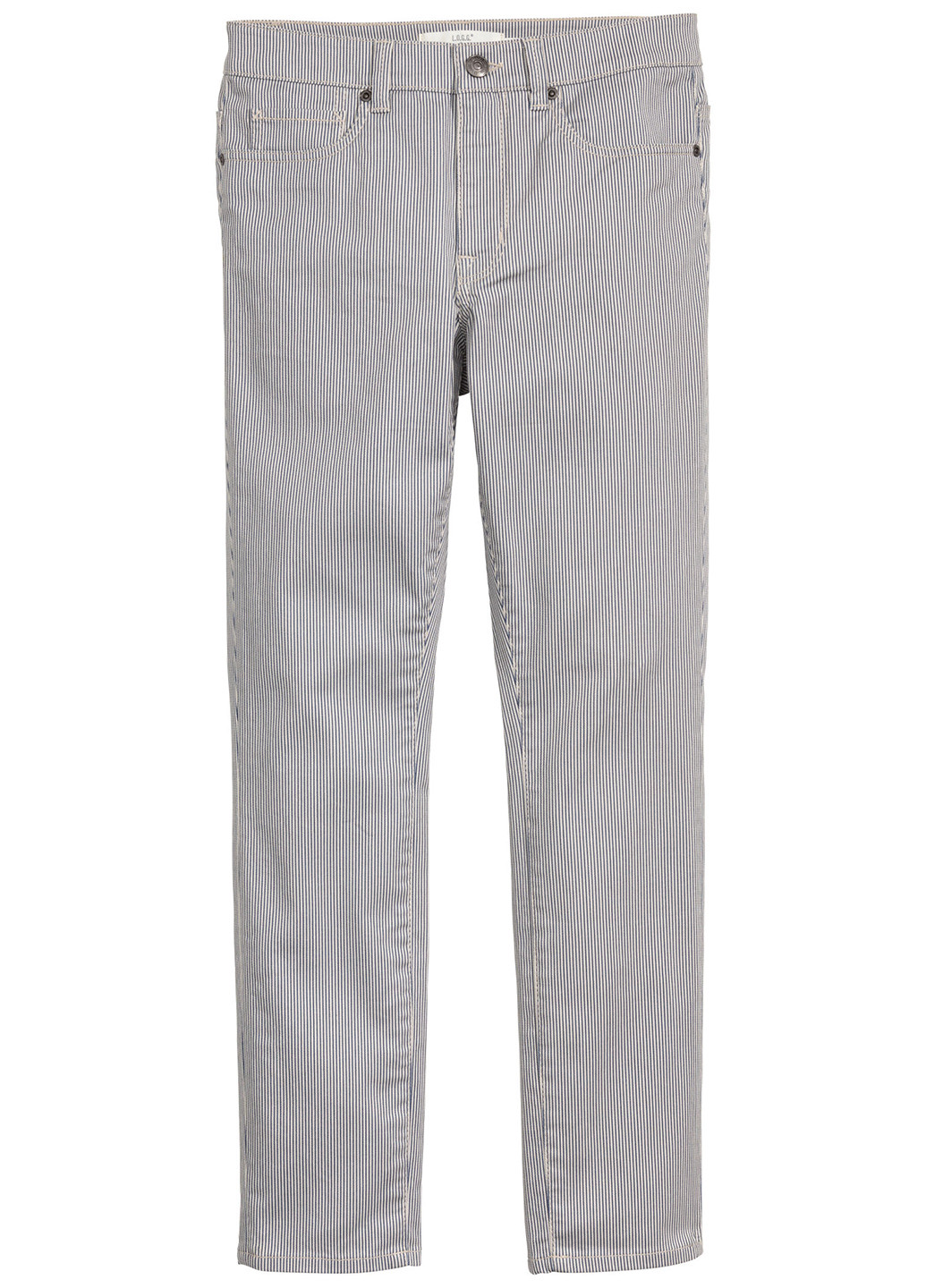 Серые джинсовые демисезонные зауженные брюки H&M