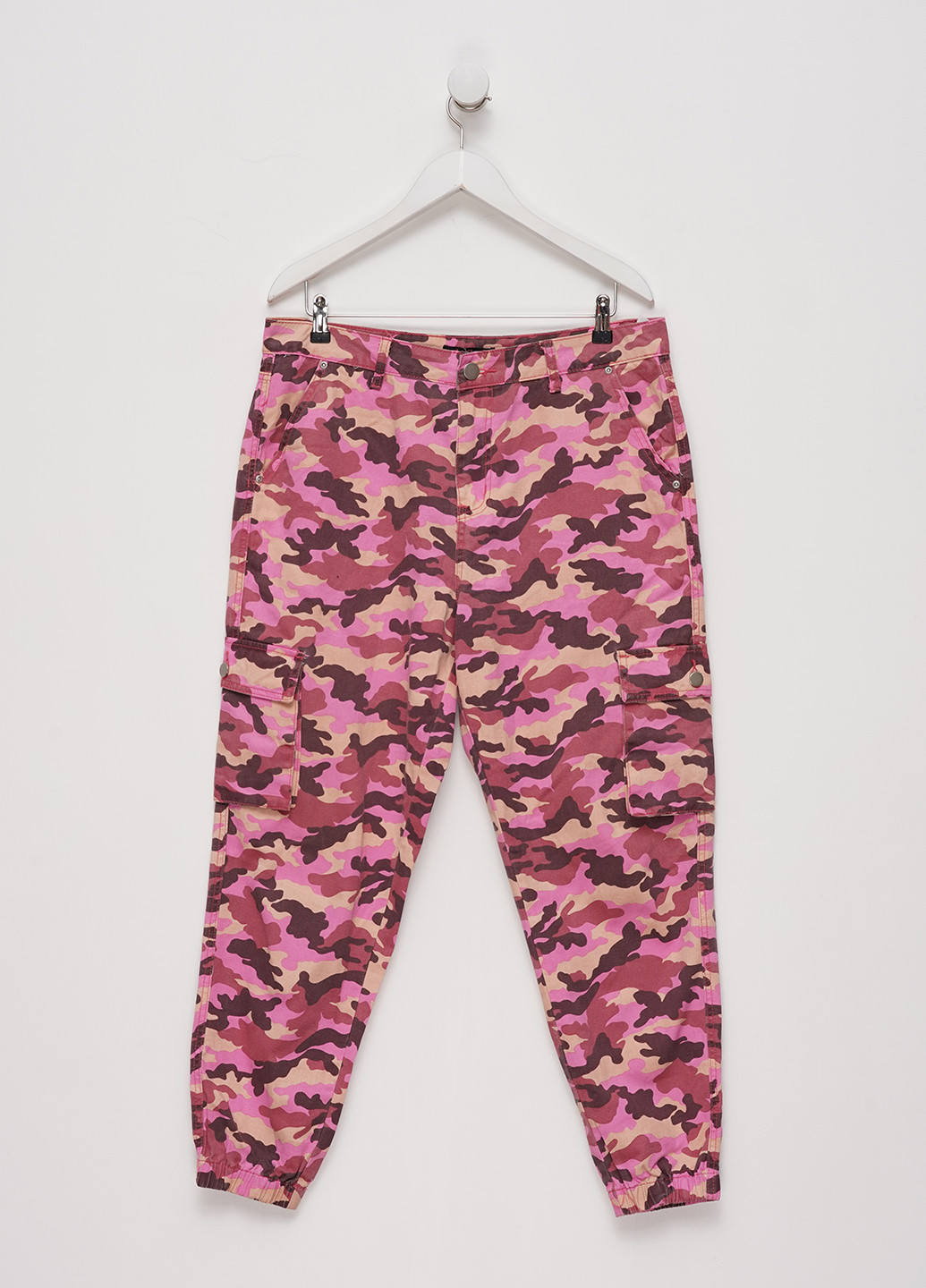 Розово-лиловые кэжуал демисезонные карго брюки PrettyLittleThing