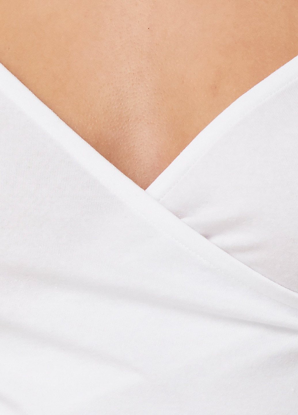 Біла демісезонна блуза на запах NA-KD