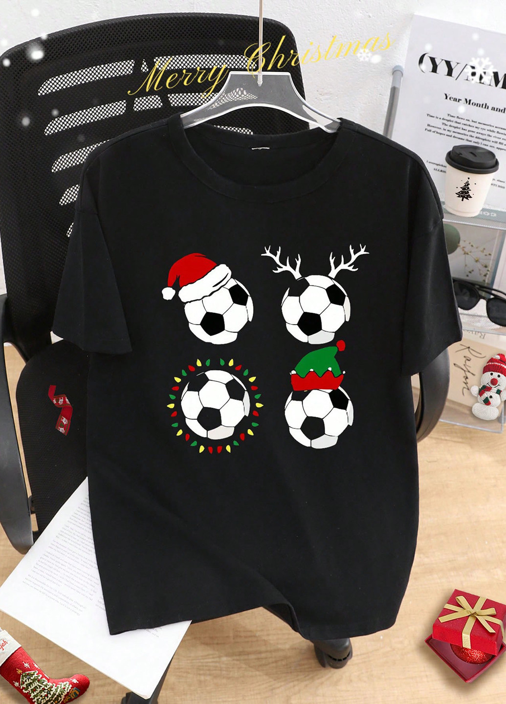 Чорна літня футболка SHEIN