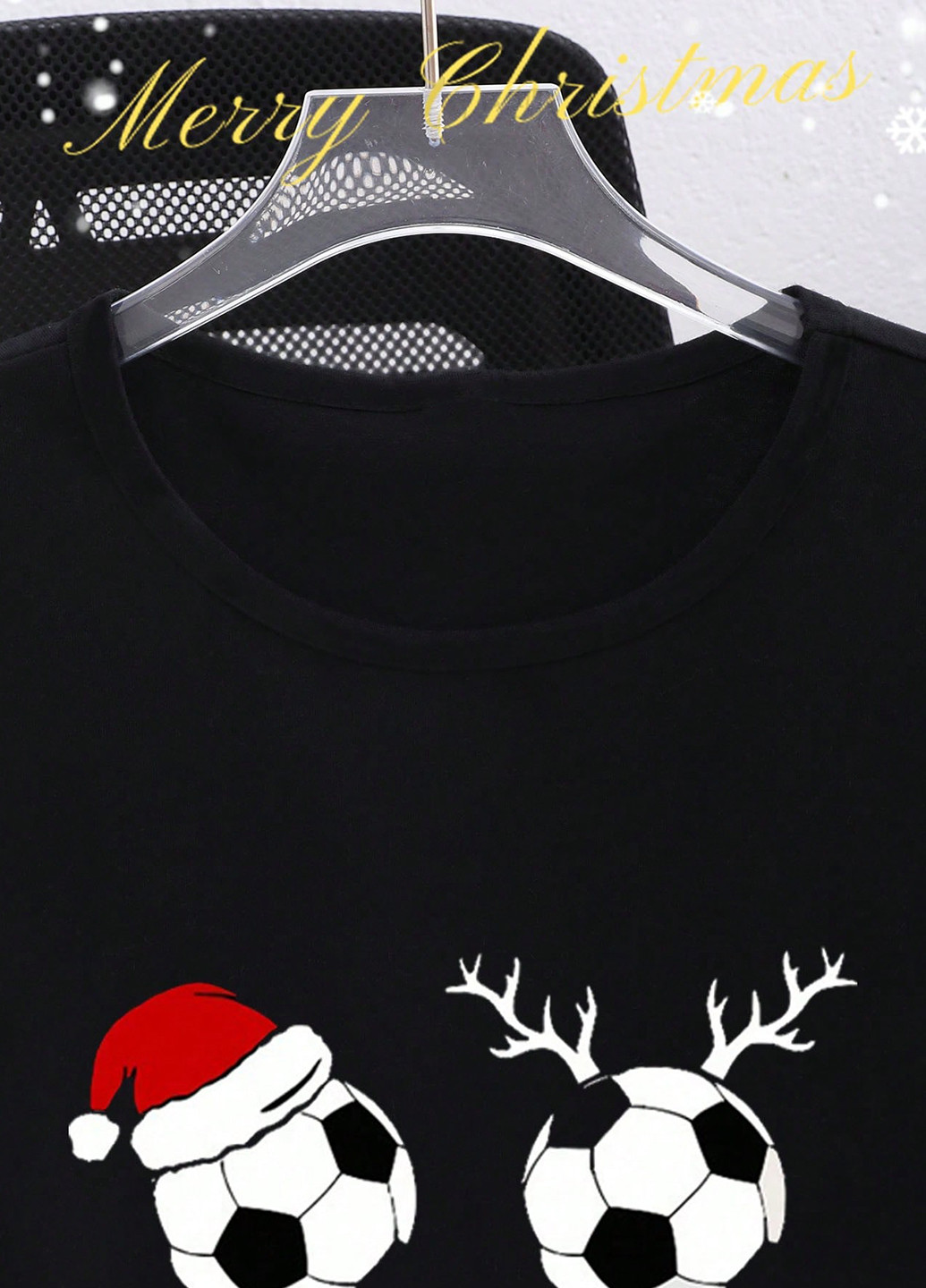 Чорна літня футболка SHEIN