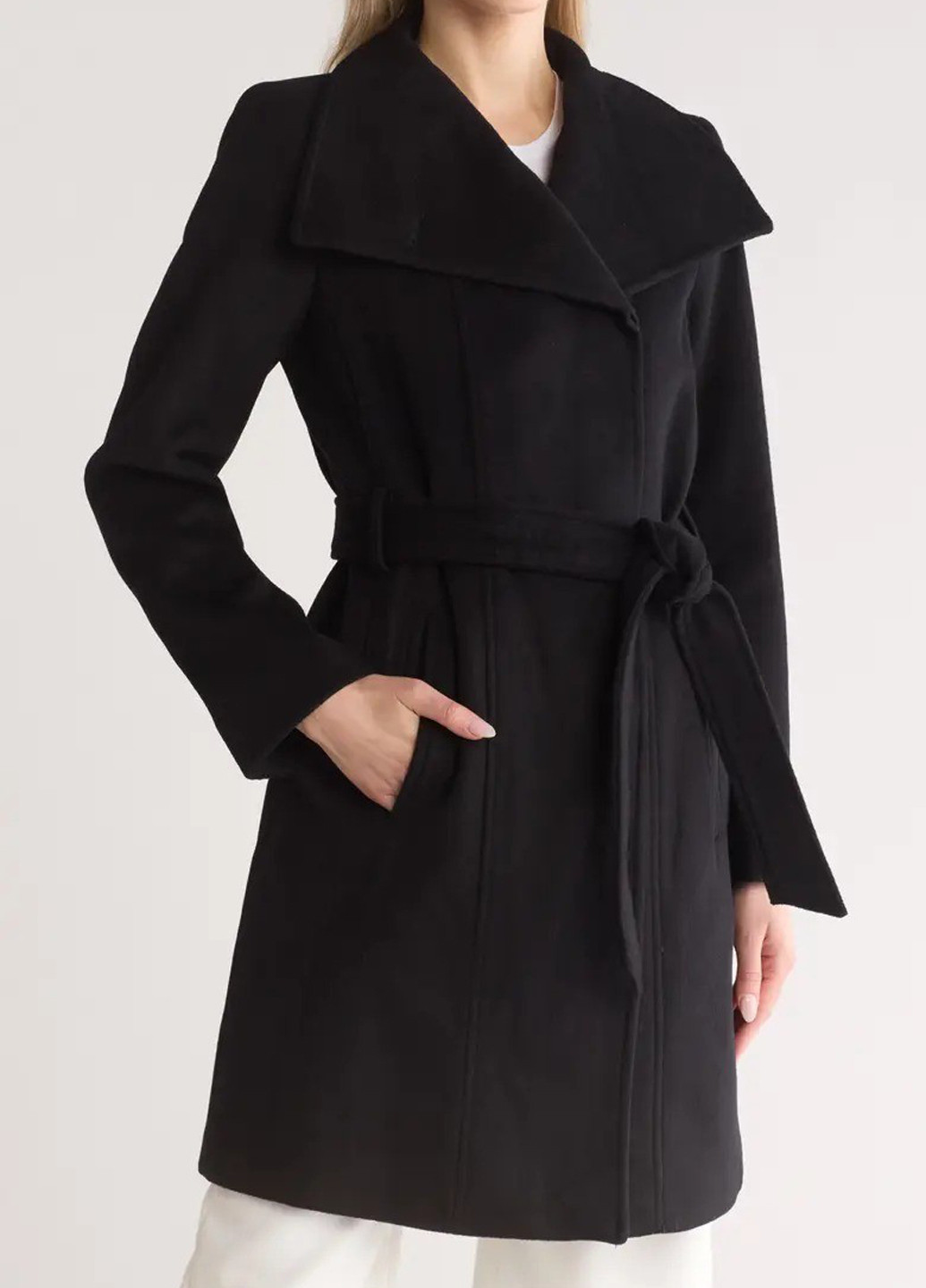 Черное демисезонное Пальто однобортное Michael Kors