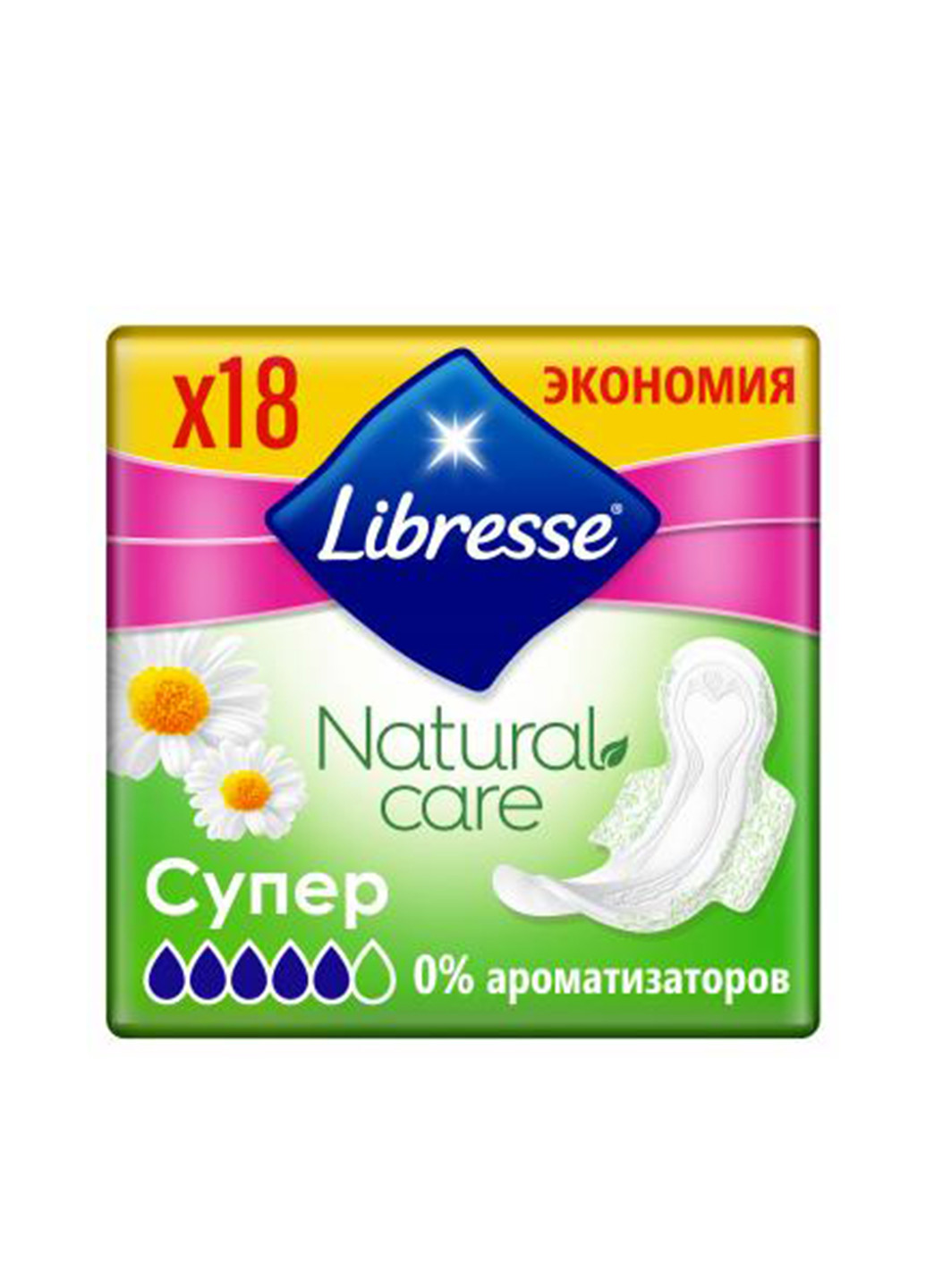 Прокладки гигиенические Natural Care Ultra Super (18 шт.) Libresse (151219335)