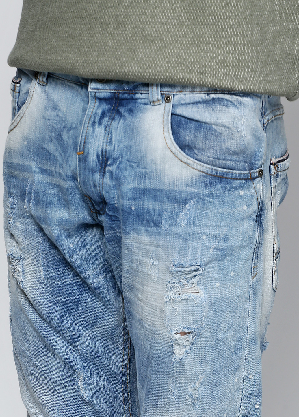 Синие демисезонные со средней талией джинсы Alcott