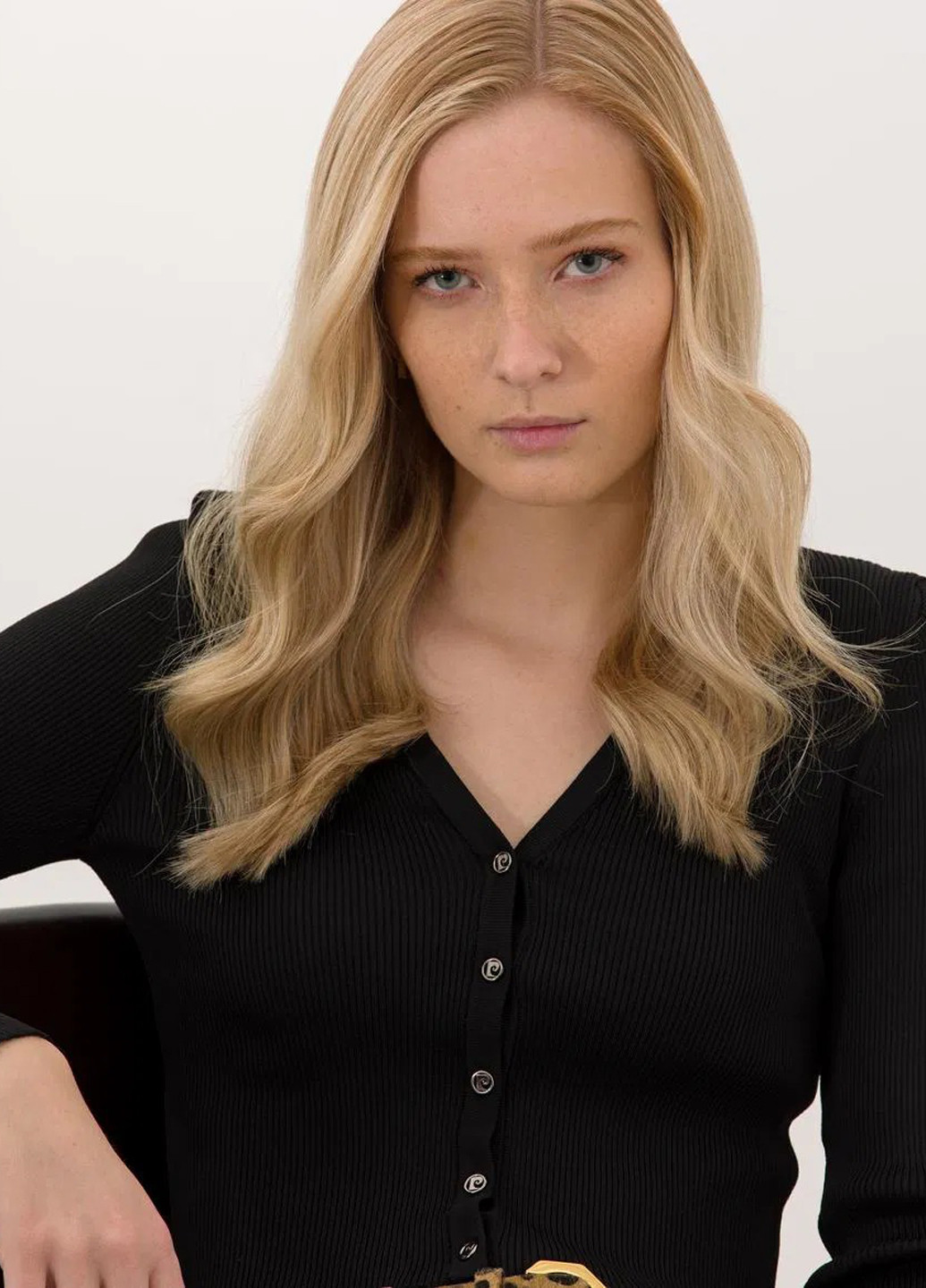 Черный демисезонный кардиган Pierre Cardin