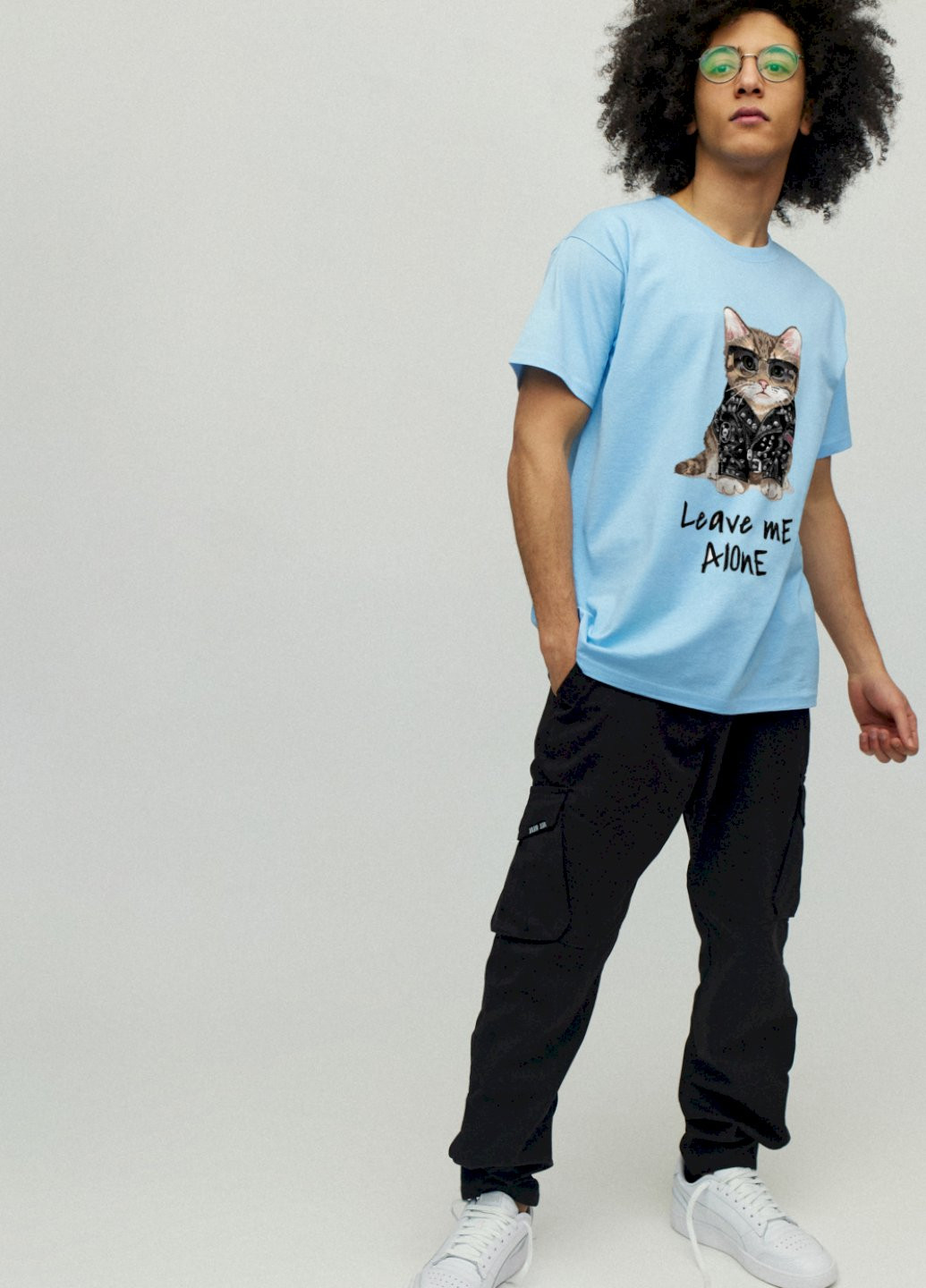 Блакитна футболка чоловіча YAPPI