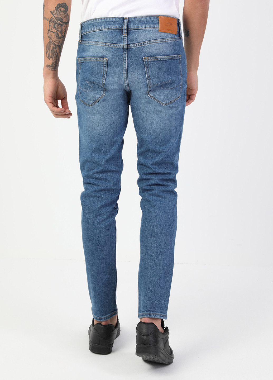 Синие демисезонные скинни джинсы Colin's