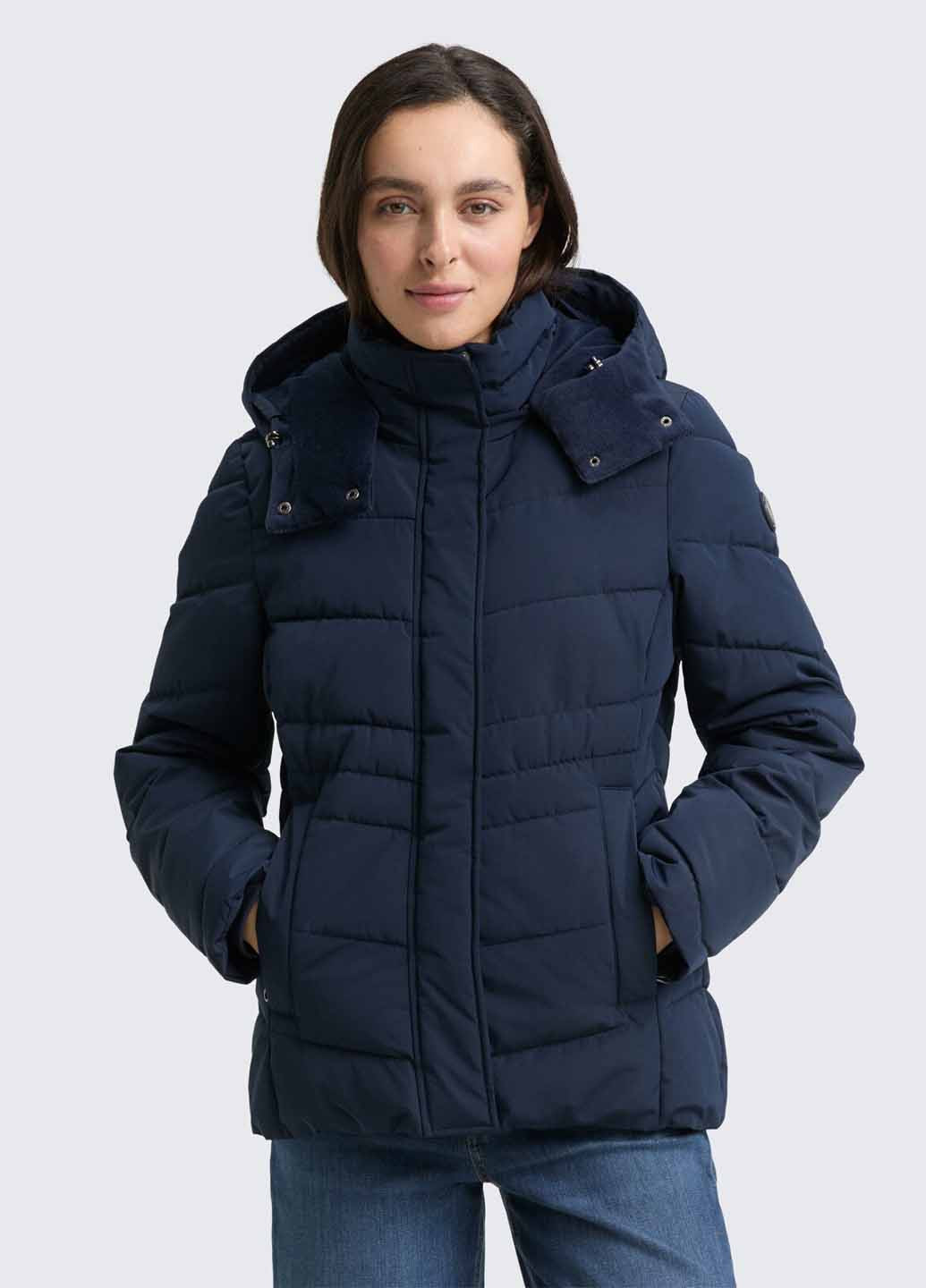 Темно-синя зимня куртка Tom Tailor