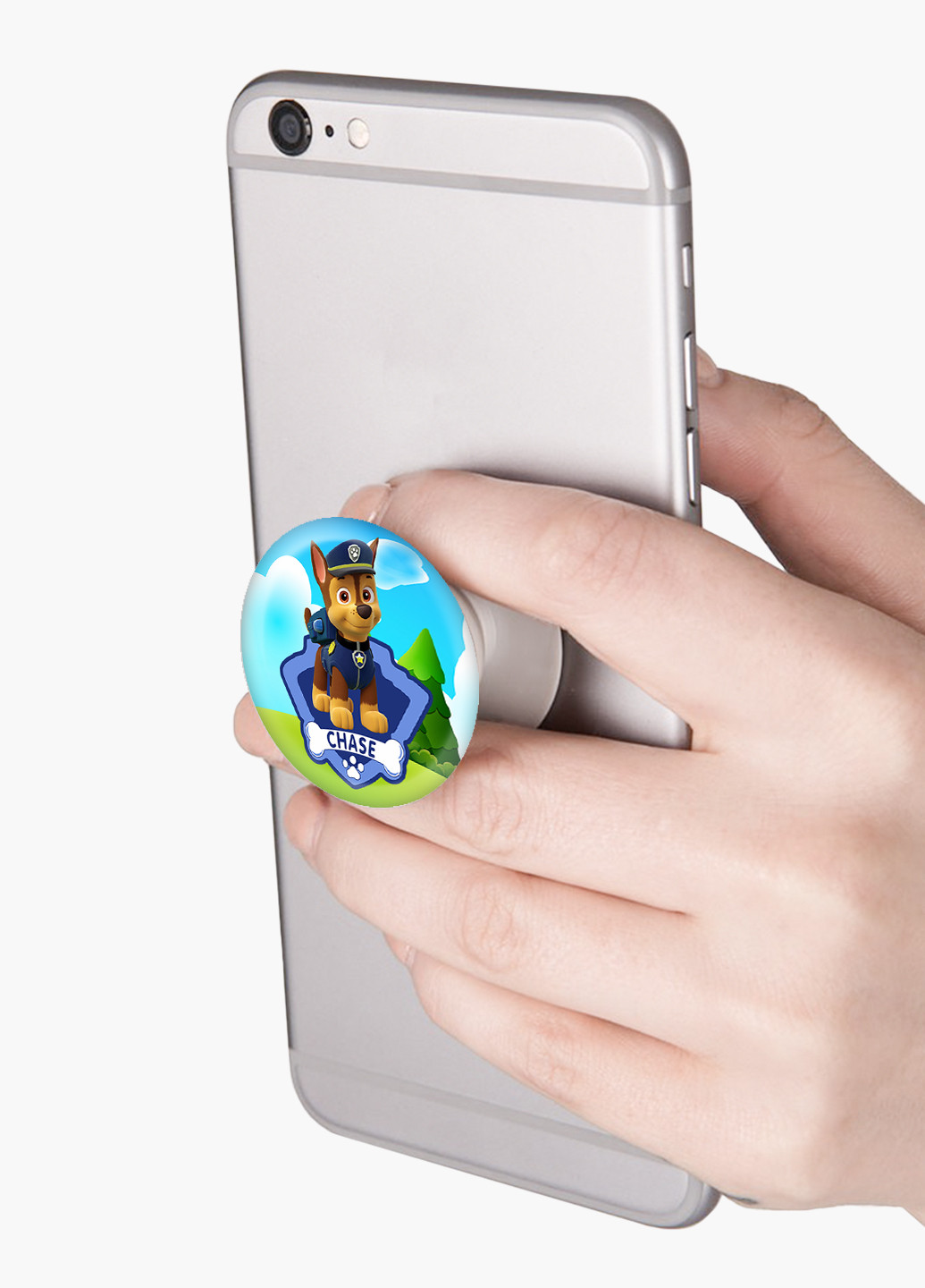 Попсокет (Popsockets) держатель для смартфона Щенячий патруль (PAW Patrol) (8754-1610) Черный MobiPrint (216748375)