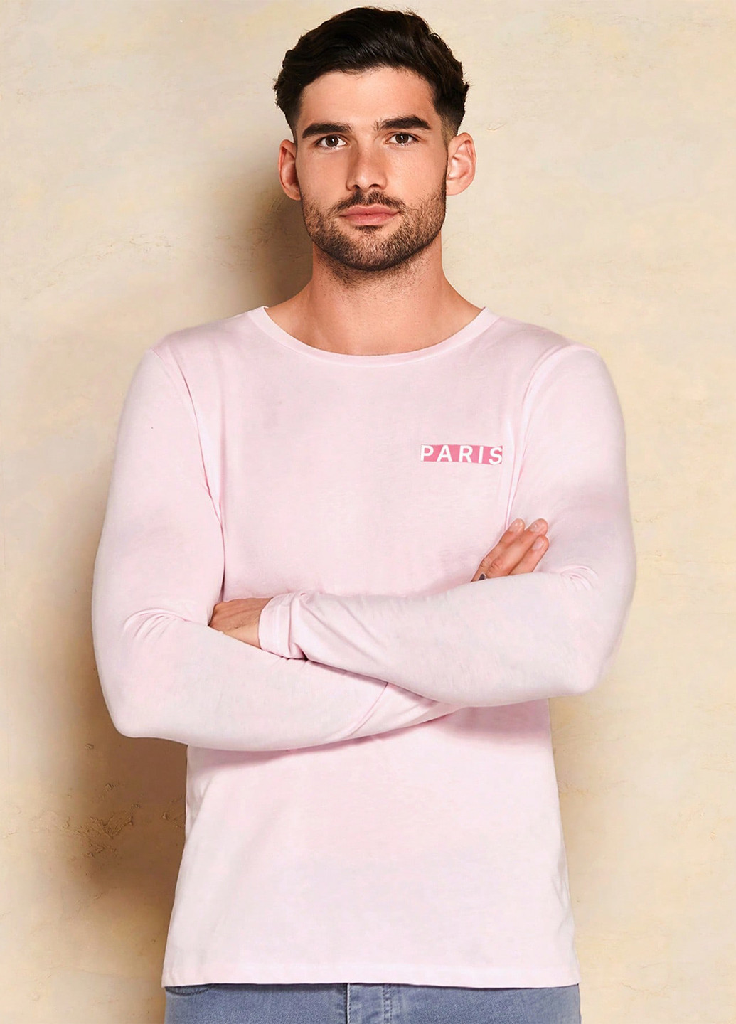 Лонгслів SHEIN напис світло-рожевий кежуали бавовна, трикотаж