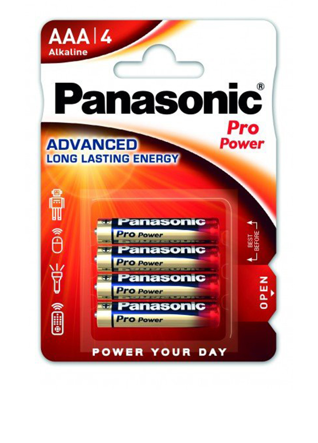 Батарейка Panasonic PRO POWER AAA BLI 4 ALKALINE (LR03XEG/4BP) комбинированные