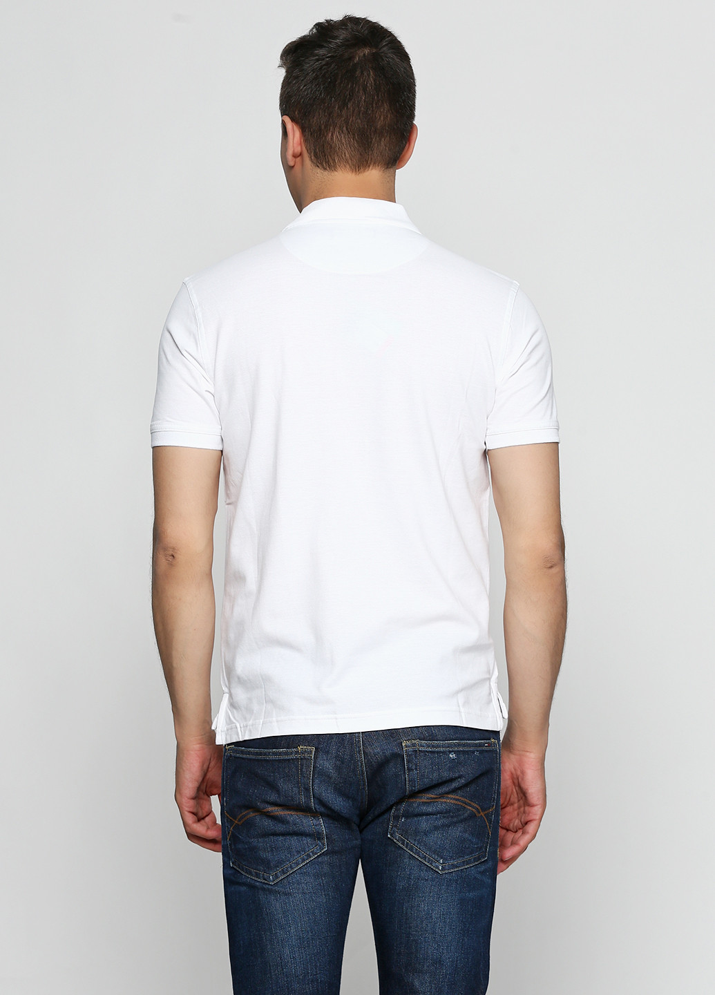 Белая футболка-поло для мужчин Pierre Cardin однотонная