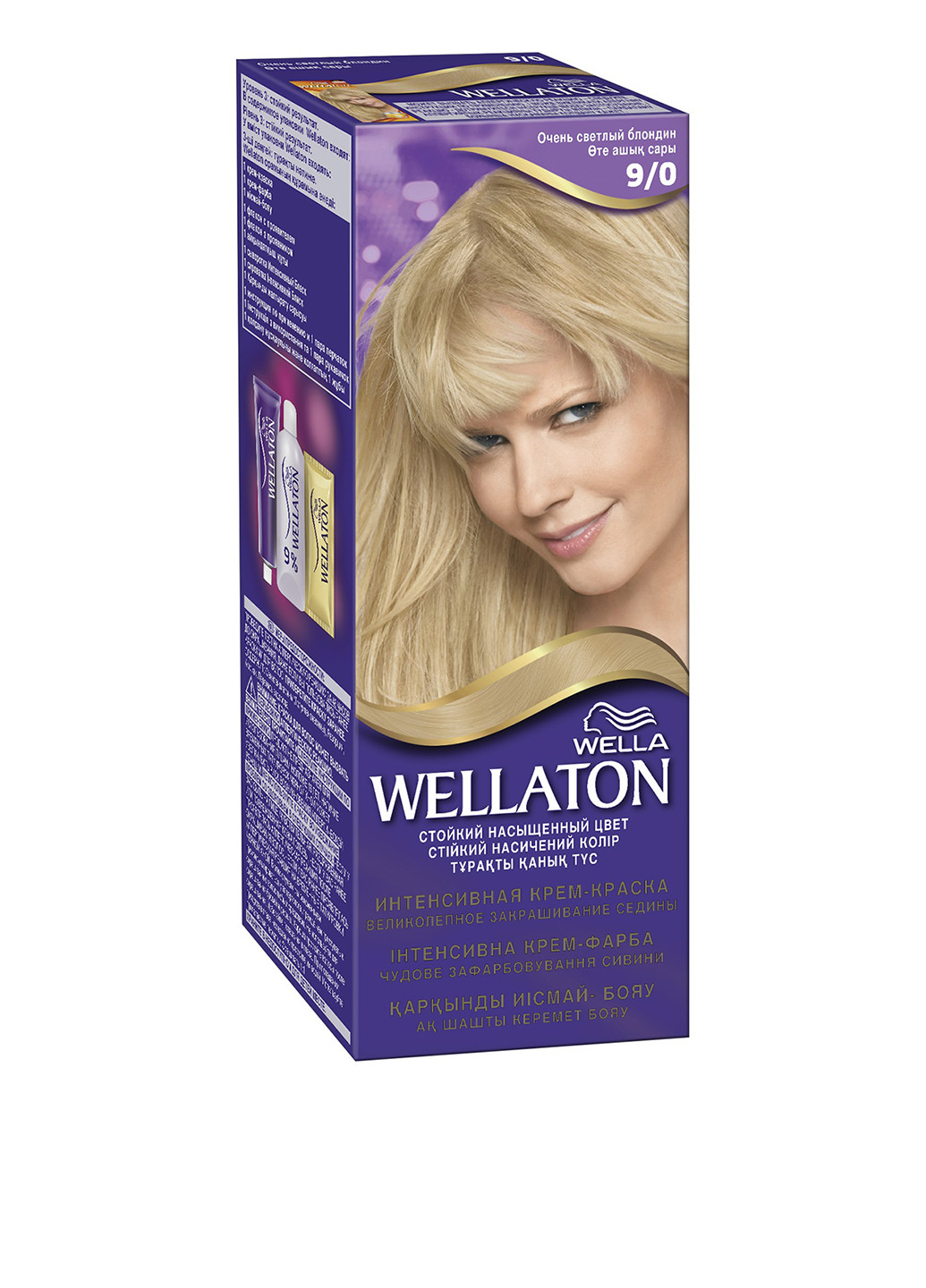 Крем-фарба для волосся стійка №9 / 0 Світлий блондин Wellaton (14677642)