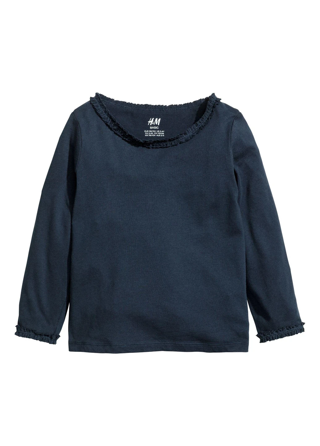 Лонгслів,темно-синій, H&M (251913375)