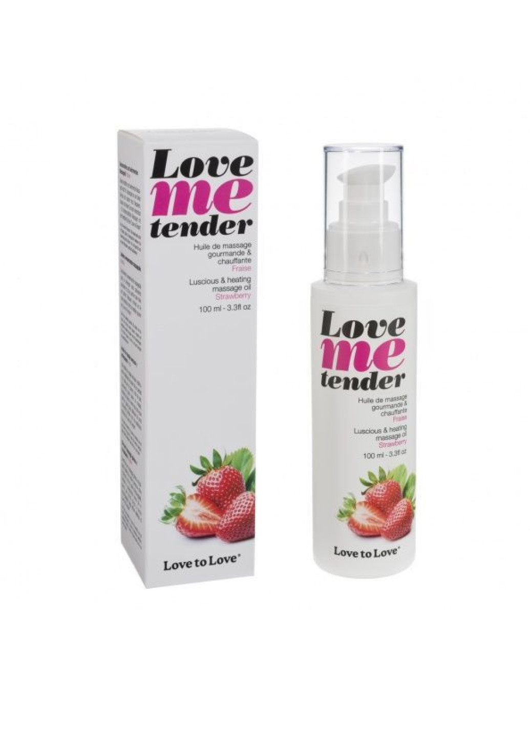 Массажное масло LOVE ME TENDER Strawberry (100 мл) натуральное без консервантов Love To Love (251966503)